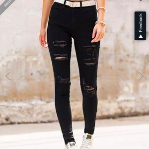 Kancan signature high rise skinny ankle jean
